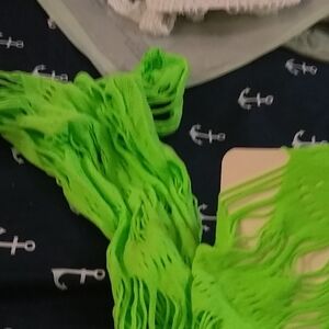 Vibrant Green Women's Fringe Top Stripper All My Stuff, Just Make An Offer!!